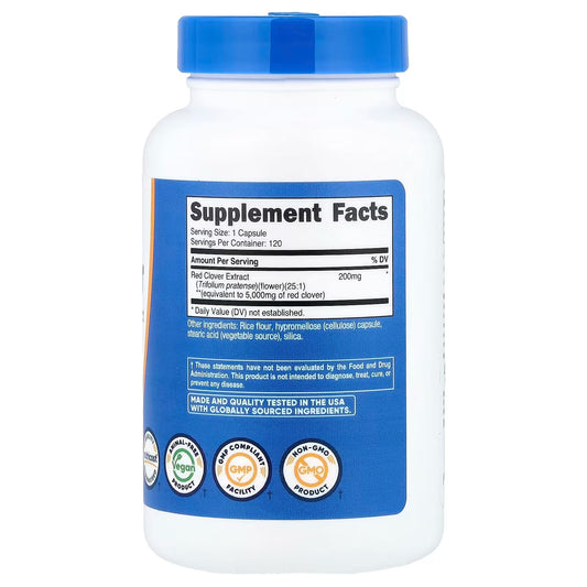 Nutricost Red Clover Blossoms – 120 Capsules, 120 Servings, Herbal Red Clover Supplement
