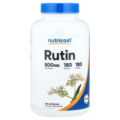 Nutricost Rutin 500mg – 180 Vegetarian Capsules, Gluten-Free Flavonoid Supplement