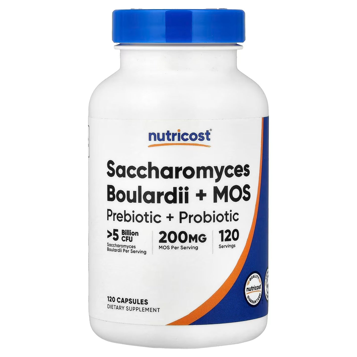 Nutricost Saccharomyces Boulardii + MOS Probiotic – 5+ Billion CFU, 120 Capsules