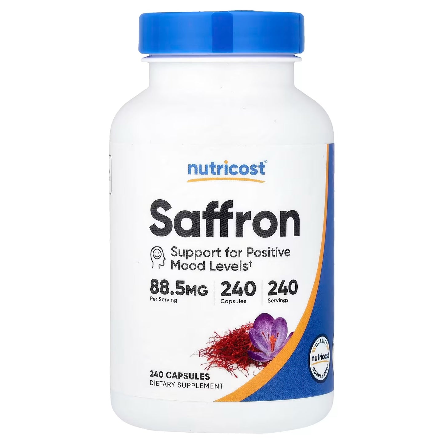 Nutricost Saffron Extract 88.5mg – 240 Capsules | Gluten-Free, GMO-Free Veggie Caps