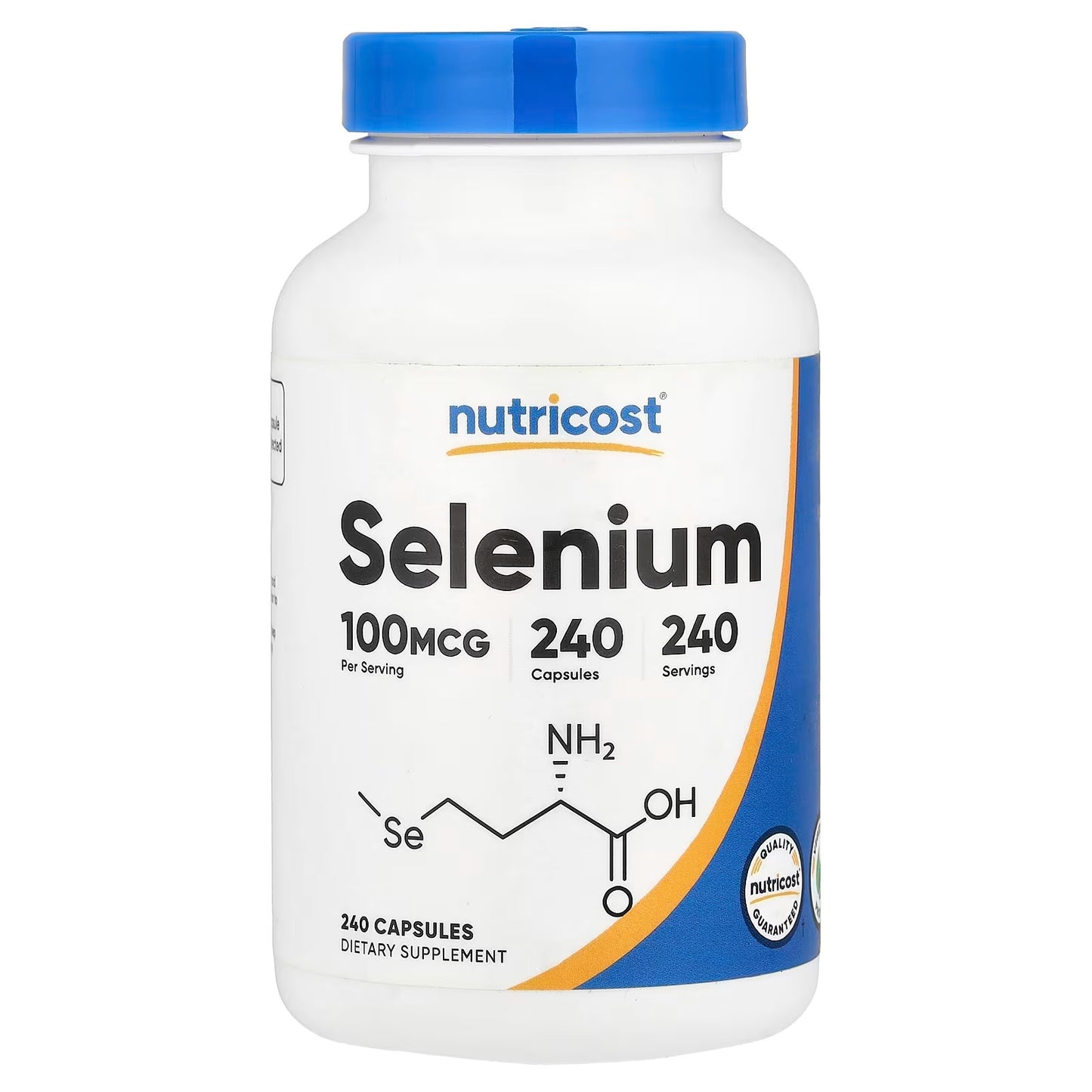 Nutricost Selenium 100mcg – 240 Vegetarian Capsules, Gluten-Free Mineral Supplement
