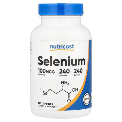 Nutricost Selenium 100mcg – 240 Vegetarian Capsules, Gluten-Free Mineral Supplement