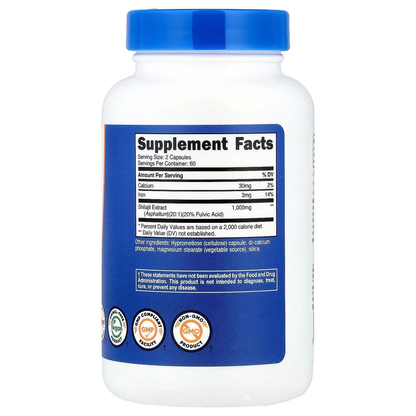 Nutricost Shilajit Extract 1000mg – 120 Vegan Capsules | Fulvic Acid, Gluten-Free & GMO-Free