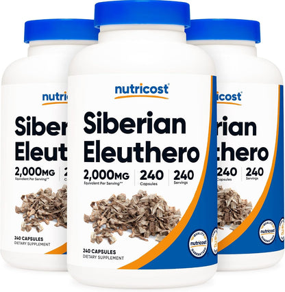 Nutricost Siberian Eleuthero 500mg – 240 Capsules, Eleutherococcus Senticosus, Gluten-Free & Non-GMO