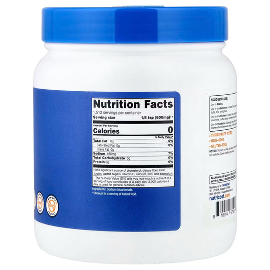 Nutricost Sodium Bicarbonate Powder 2 lbs (907g) – 600mg Per Serving, Gluten-Free Supplement