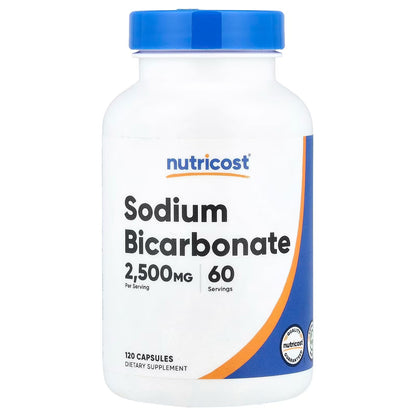 Nutricost Sodium Bicarbonate 2500mg – 120 Vegan Capsules, 60 Servings, Electrolyte Supplement