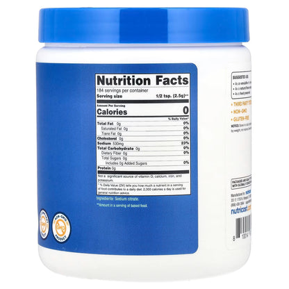Nutricost Sodium Citrate Powder 16oz (454g) – Unflavored Sodium Citrate Supplement