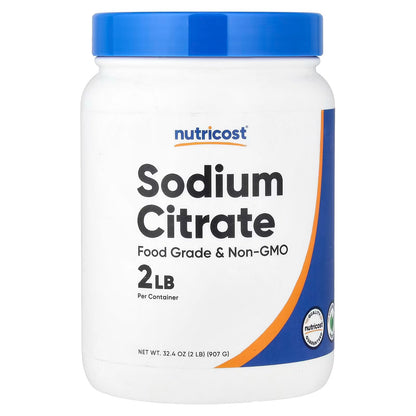 Nutricost Sodium Citrate Powder 2 lbs (907g) – Food Grade, Non-GMO, Natural Flavor Enhancer & Emulsifier