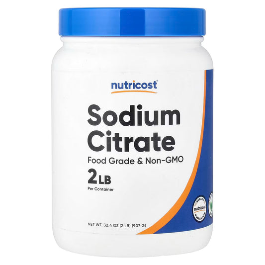 Nutricost Sodium Citrate Powder 2 lbs (907g) – Food Grade, Non-GMO, Natural Flavor Enhancer & Emulsifier