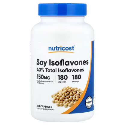 Nutricost Soy Isoflavones 150mg – 180 Vegetarian Capsules, Gluten-Free & GMO-Free