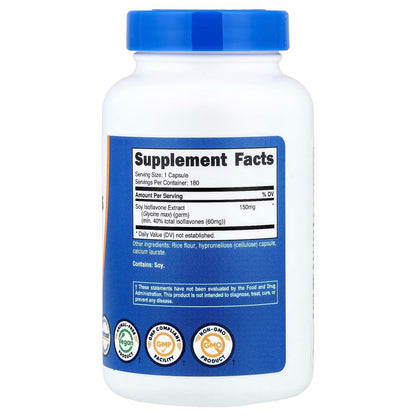 Nutricost Soy Isoflavones 150mg – 180 Vegetarian Capsules, Gluten-Free & GMO-Free