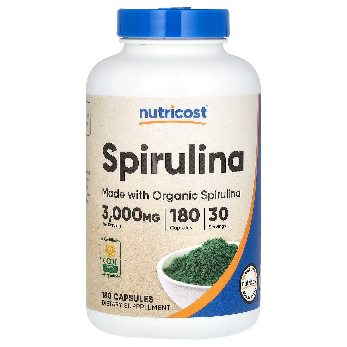 Nutricost Spirulina 3000mg – 180 Capsules, 30 Servings, Natural Superfood Supplement