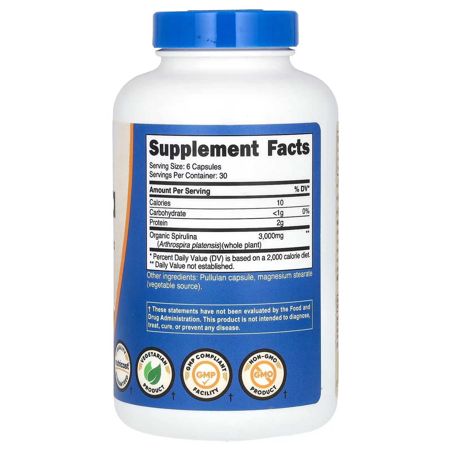 Nutricost Spirulina 3000mg – 180 Capsules, 30 Servings, Natural Superfood Supplement