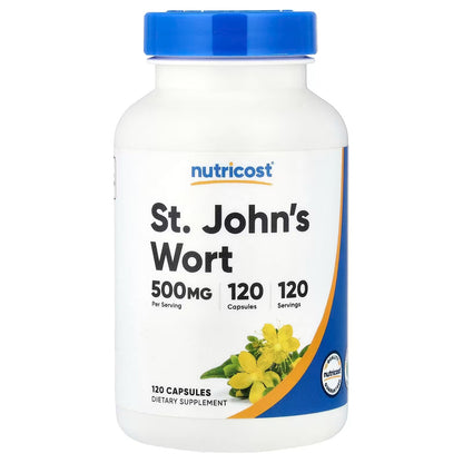 Nutricost St. John’s Wort 500mg – 120 Capsules, Gluten-Free Herbal Supplement