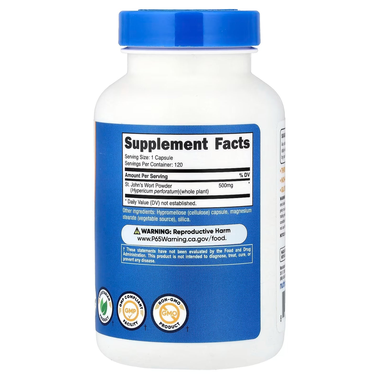 Nutricost St. John’s Wort 500mg – 120 Capsules, Gluten-Free Herbal Supplement