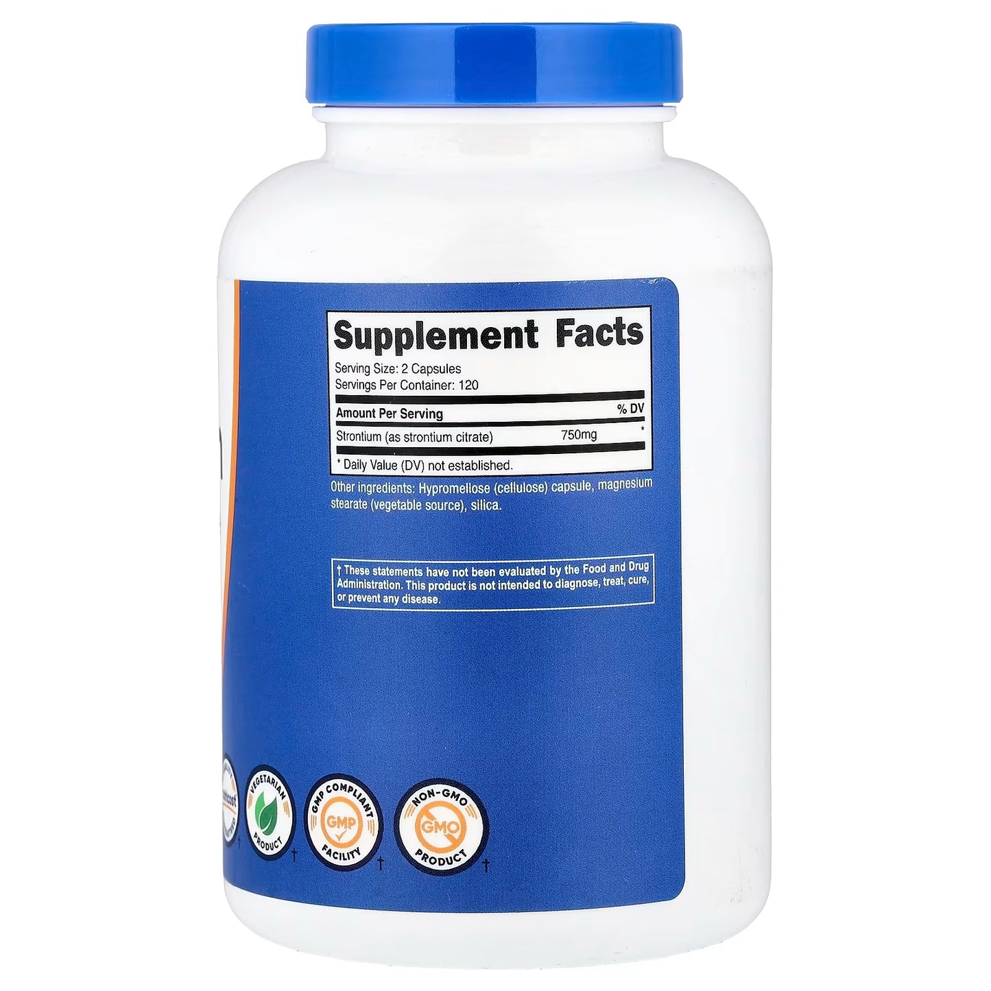 Nutricost Strontium 750mg – 240 Vegetarian Capsules, Non-GMO & Gluten-Free Mineral Supplement