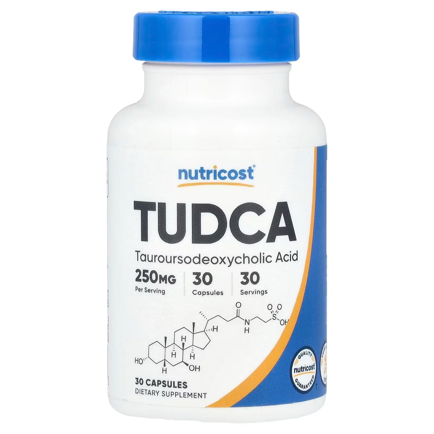 Nutricost TUDCA 250mg (Tauroursodeoxycholic Acid) – 30 Capsules, Gluten-Free & GMO-Free