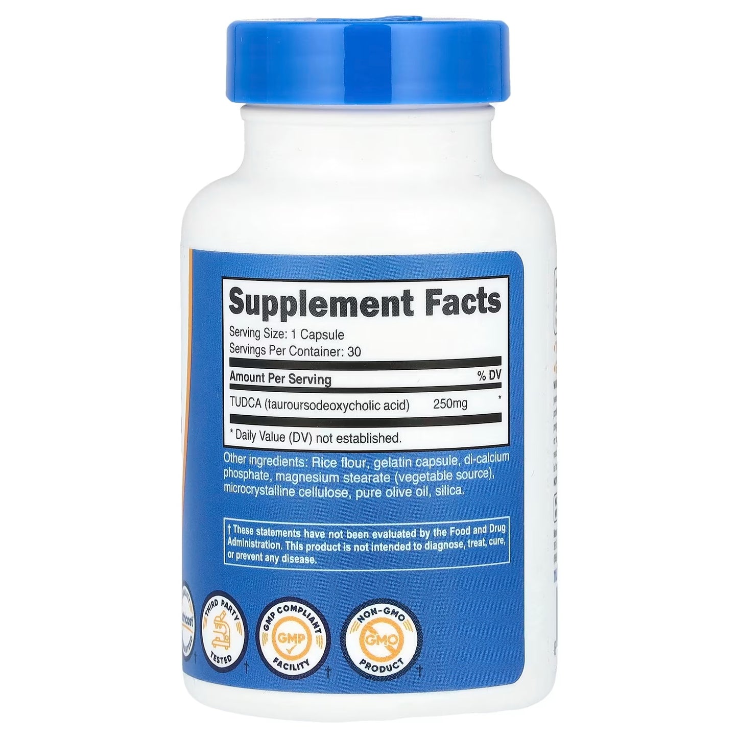 Nutricost TUDCA 250mg (Tauroursodeoxycholic Acid) – 30 Capsules, Gluten-Free & GMO-Free