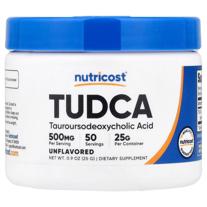 Nutricost TUDCA Powder 25g (Tauroursodeoxycholic Acid) – Gluten-Free Supplement