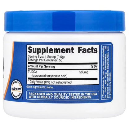 Nutricost TUDCA Powder 25g (Tauroursodeoxycholic Acid) – Gluten-Free Supplement