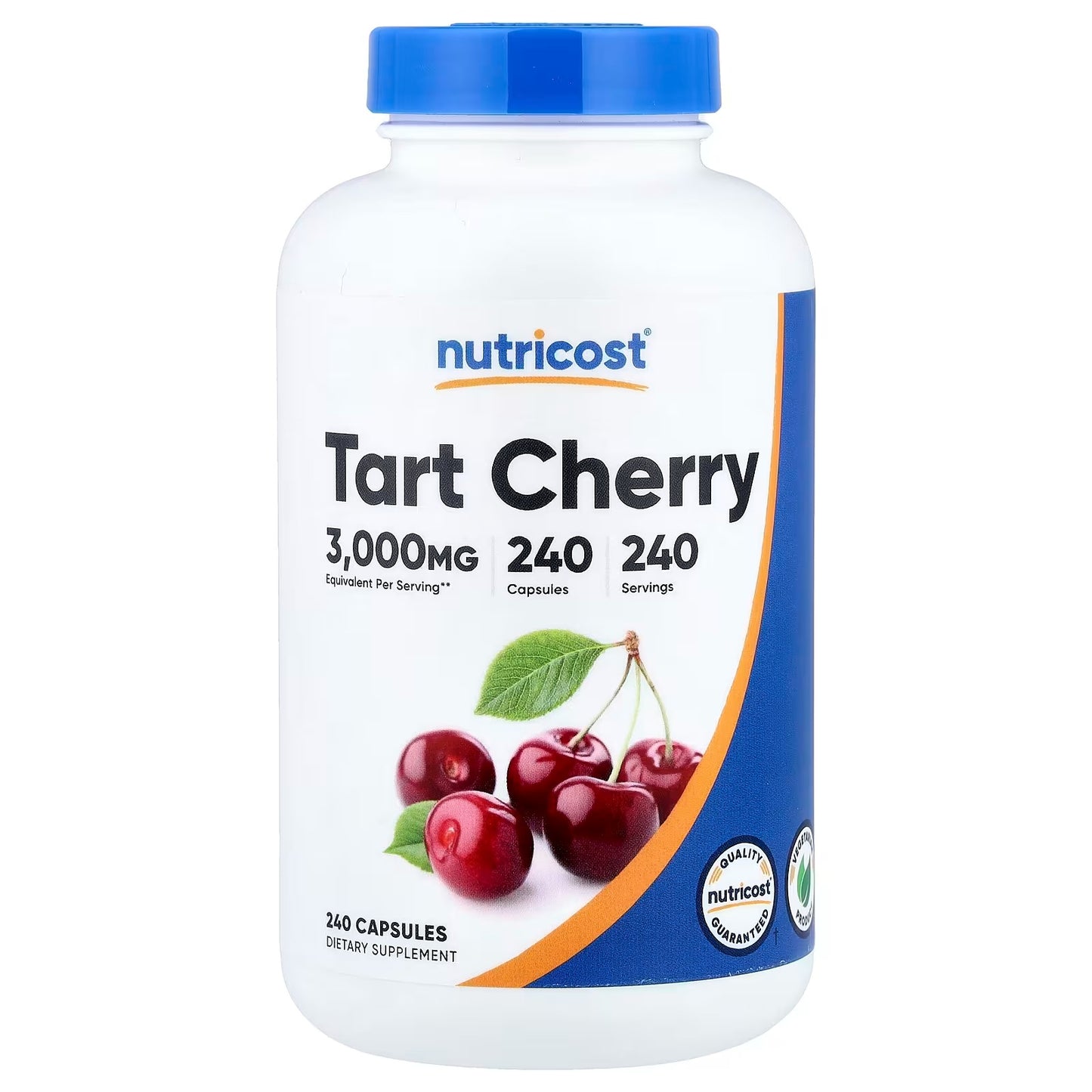 Nutricost Tart Cherry Extract – 240 Vegetarian Capsules, 240 Servings, Gluten-Free & GMO-Free
