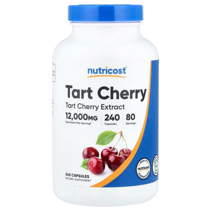 Nutricost Tart Cherry Extract – 240 Vegetarian Capsules, 240 Servings, Gluten-Free & GMO-Free