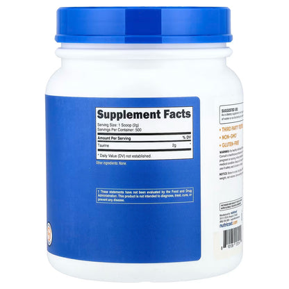 Nutricost Taurine Powder 1kg – 500 Servings, Pure Taurine Amino Acid Supplement