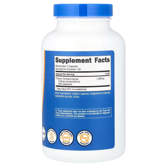 Nutricost Tribulus Terrestris Extract 1500mg – 240 Capsules, 120 Servings, 45% Saponins, Gluten-Free & GMO-Free