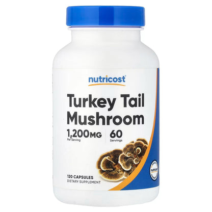 Nutricost Turkey Tail Mushroom 1200mg – 120 Vegetarian Capsules, 60 Servings, Gluten-Free & Non-GMO