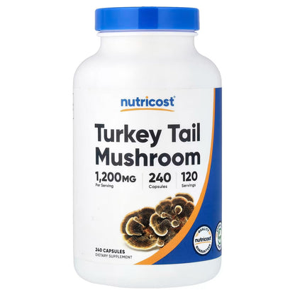 Nutricost Turkey Tail Mushroom 1200mg – 120 Capsules, 60 Servings, Functional Mushroom Supplement