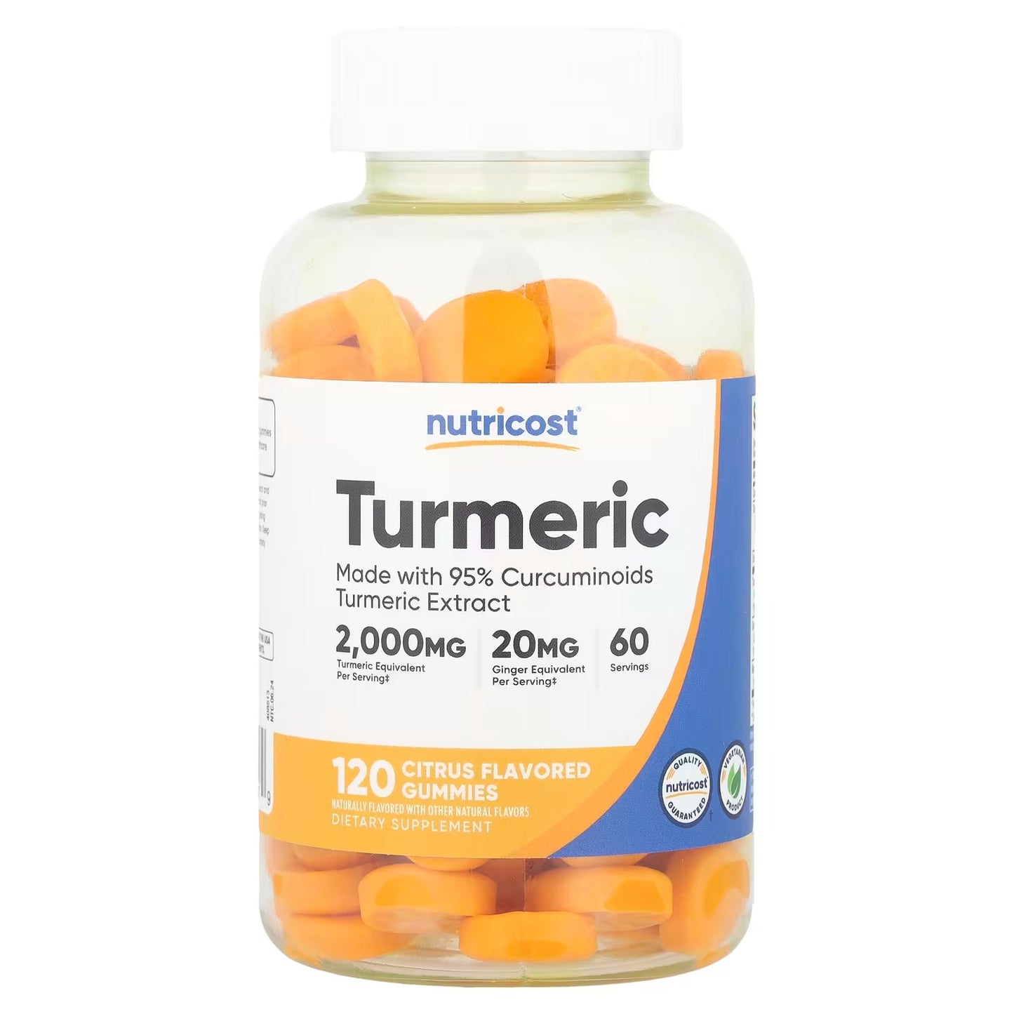 Nutricost Turmeric Gummies 2000mg – 120 Gummies, 60 Servings, Turmeric Supplement