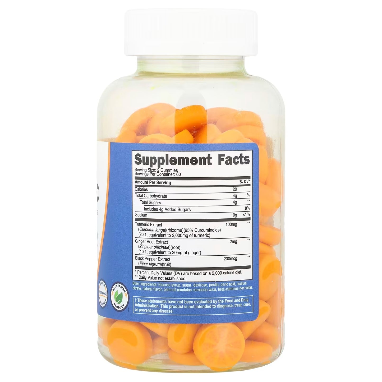 Nutricost Turmeric Gummies 2000mg – 120 Gummies, 60 Servings, Turmeric Supplement
