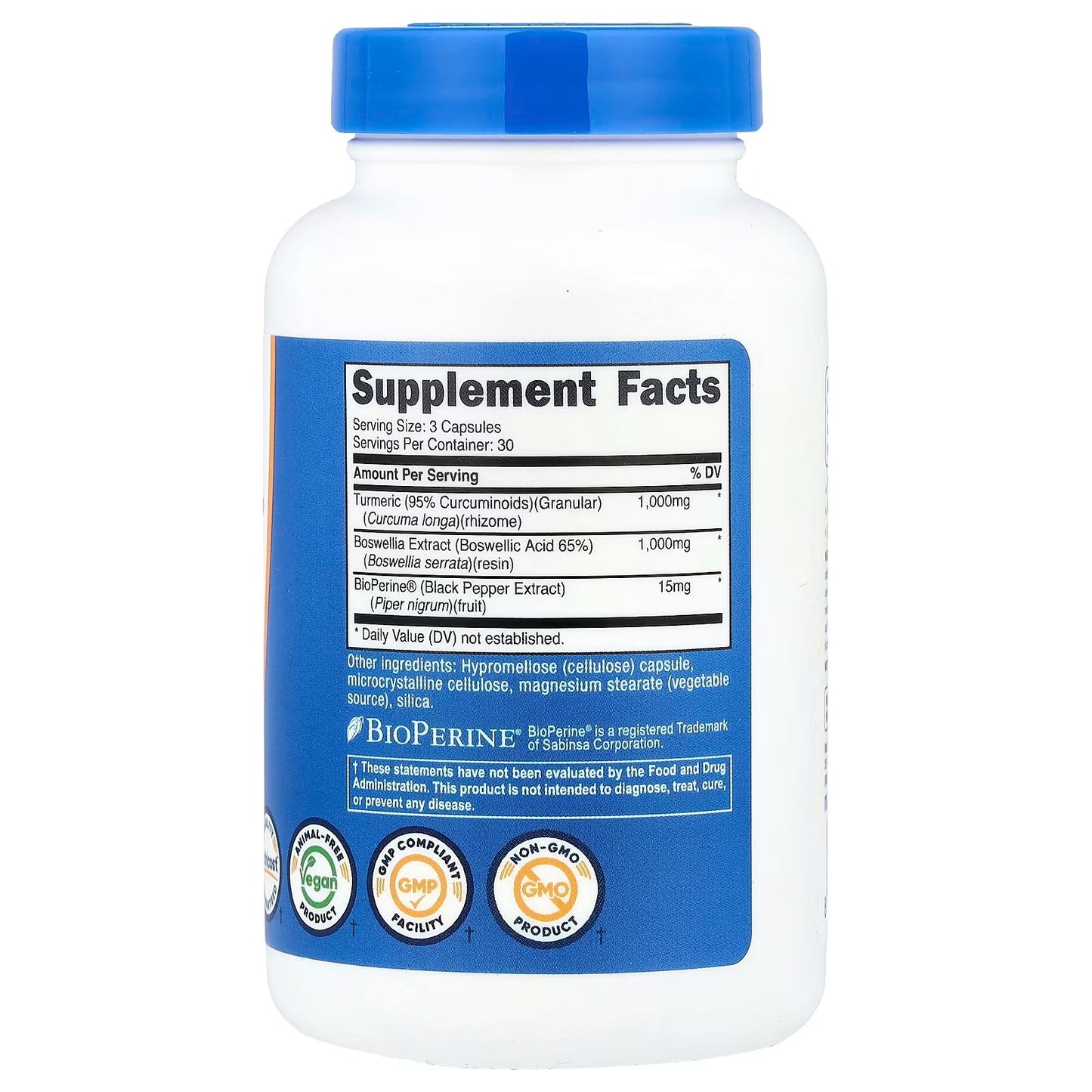 Nutricost Turmeric + Boswellia 2000mg – 90 Capsules, 30 Servings, Herbal Joint Support Supplement