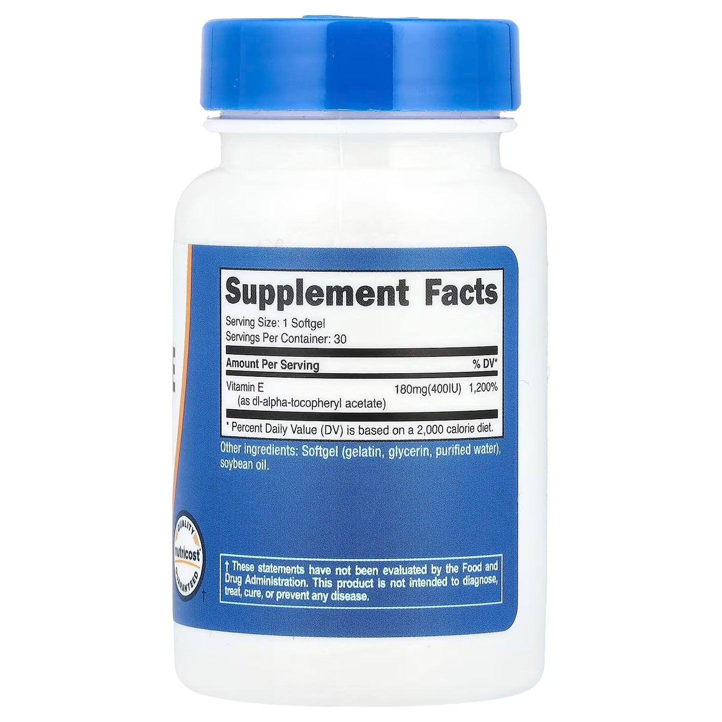 Nutricost Vitamin E 400 IU – 240 Softgel Capsules, Gluten-Free & Non-GMO Vitamin E Supplement