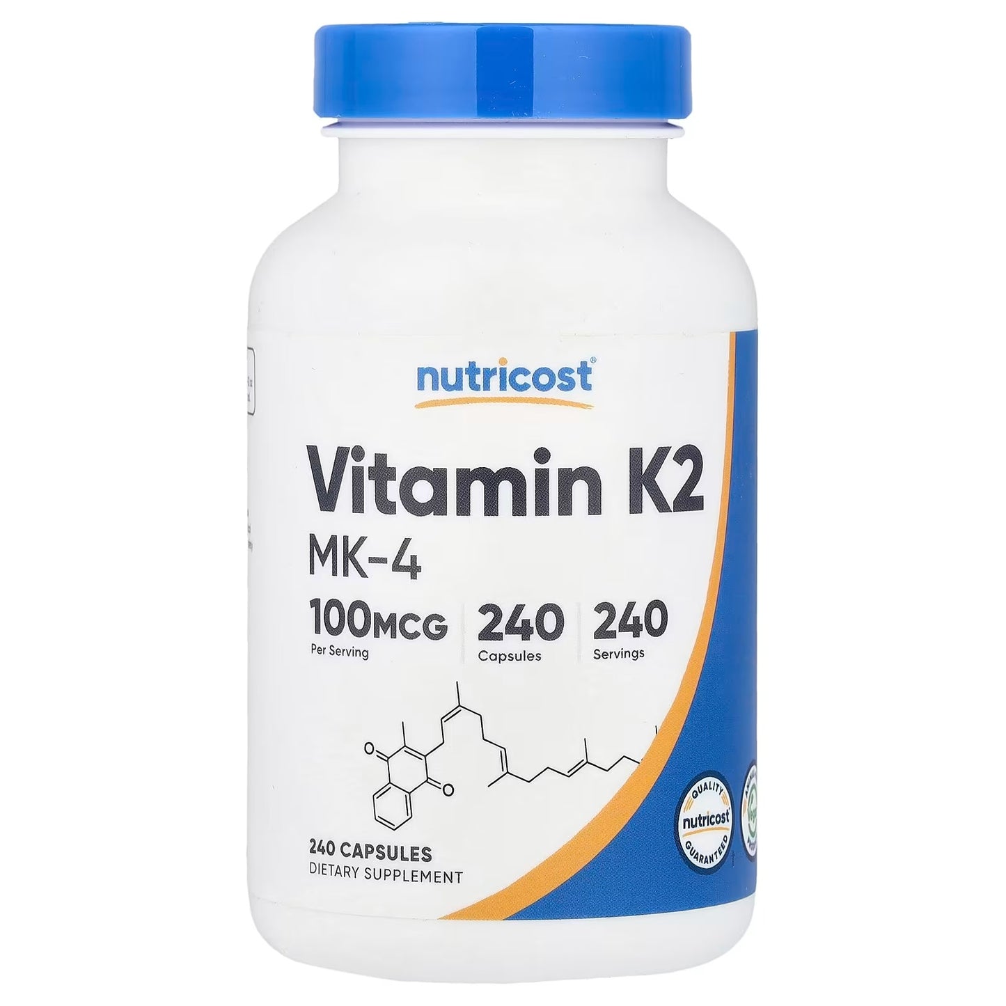 Nutricost Vitamin K2 MK-4 100mcg – 240 Capsules, Gluten-Free & Non-GMO