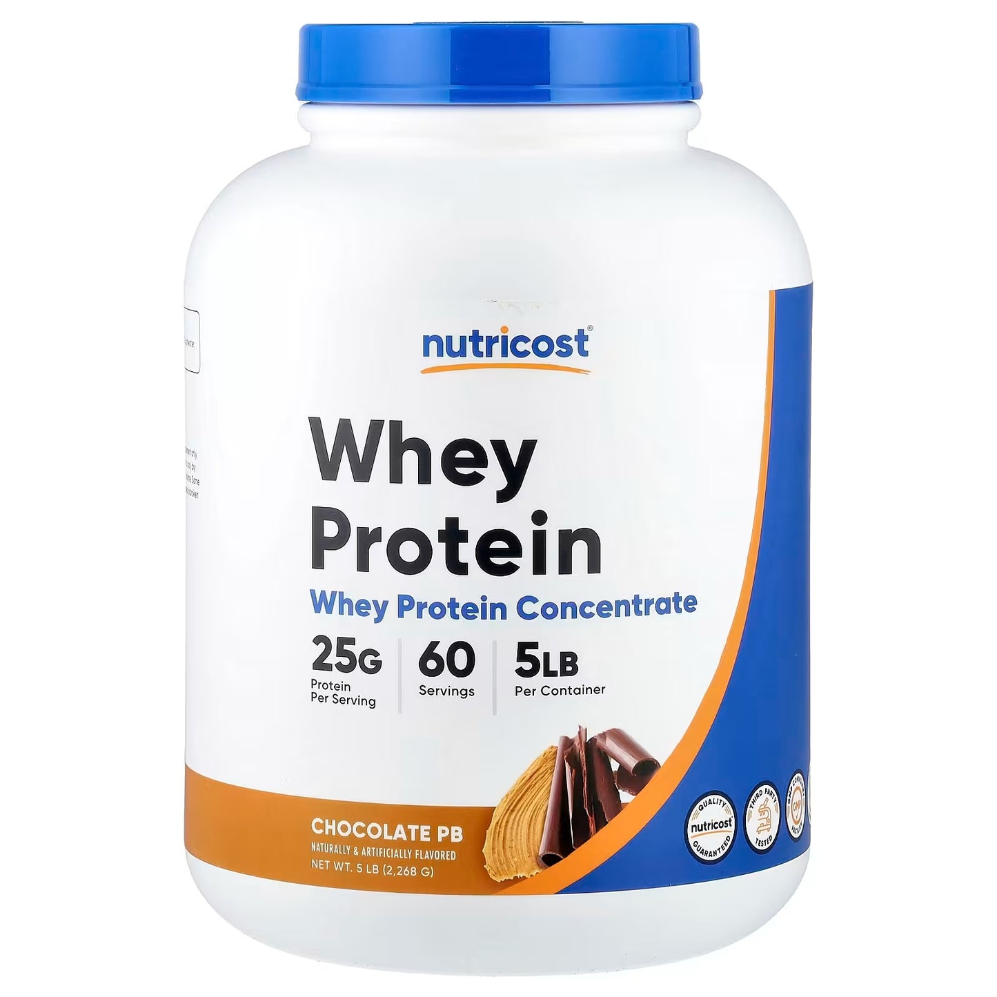 Nutricost Whey Protein Concentrate 5 lbs (2.27kg) – Chocolate Peanut Butter Flavor, Protein Powde