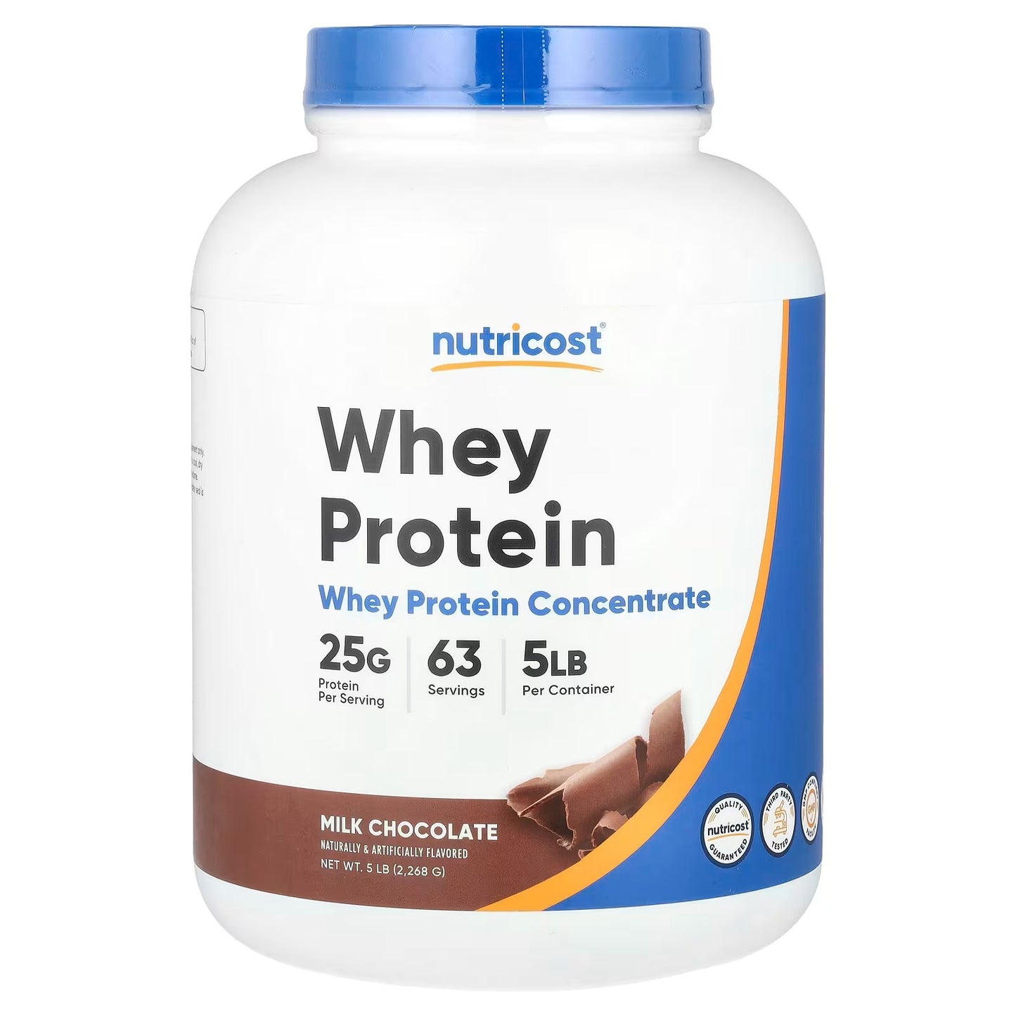 Nutricost Whey Protein Concentrate 5 lbs (2.27kg) – Chocolate Flavor, Protein Powder Supplement