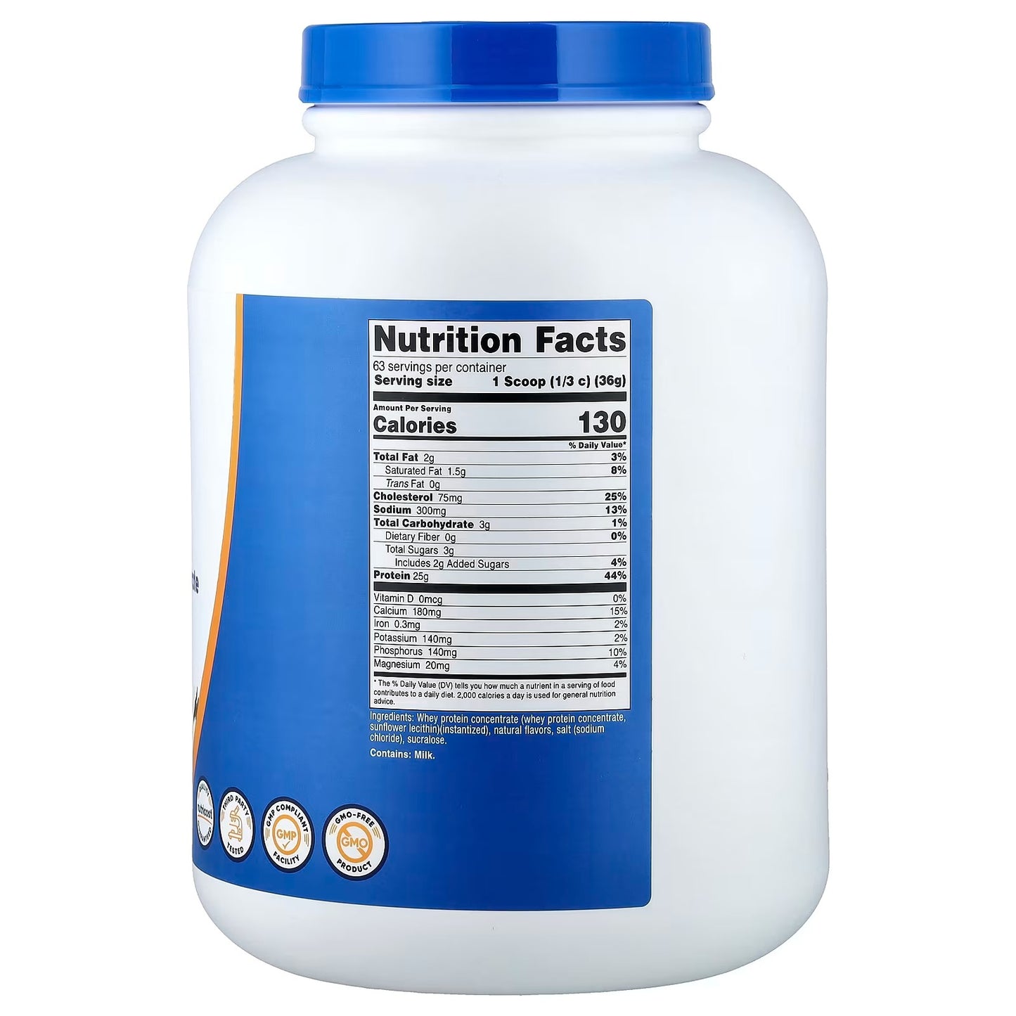 Nutricost Whey Protein Concentrate 5 lbs (2.27kg) – Vanilla Flavor, Protein Powder Supplement