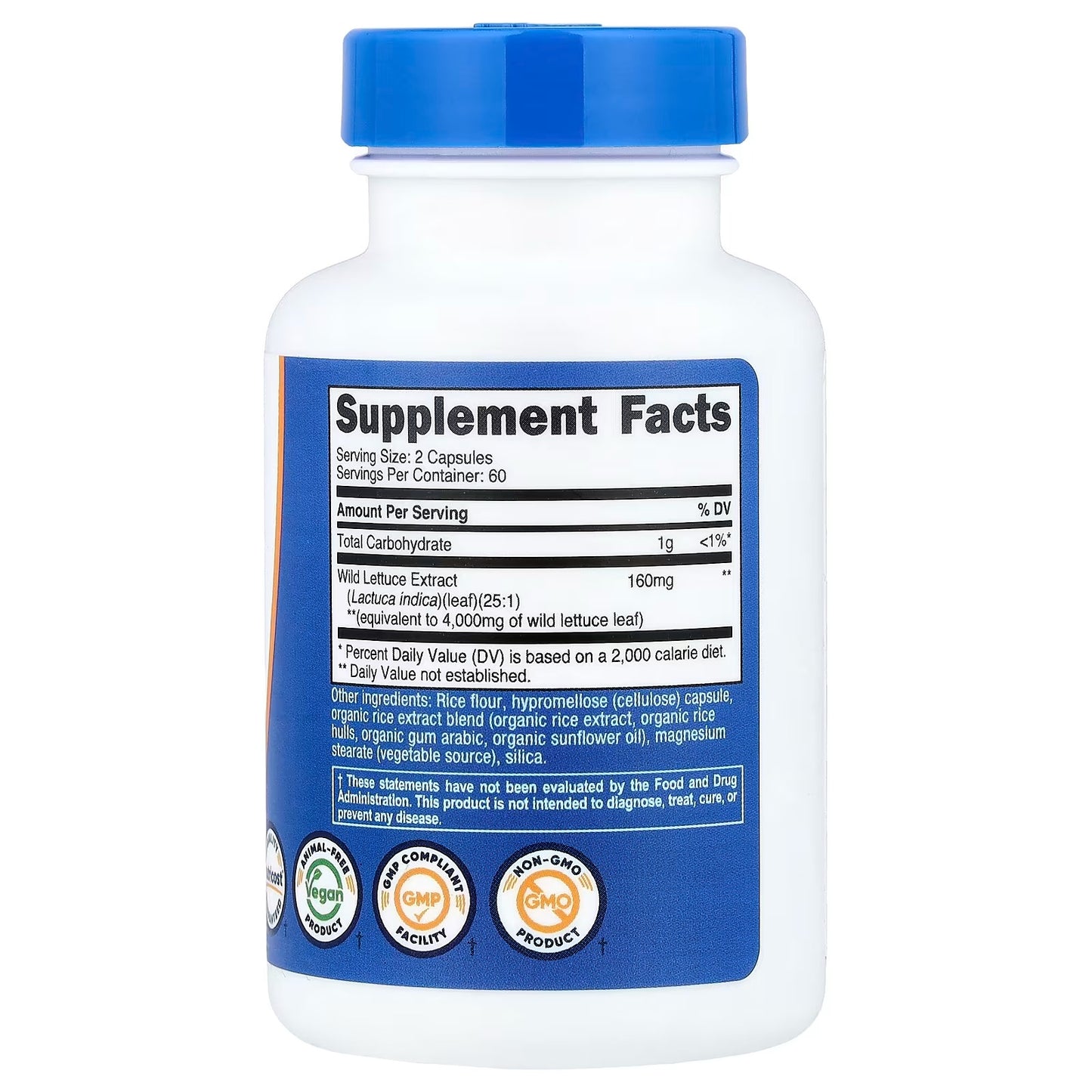 Nutricost Wild Lettuce Extract – 120 Capsules, 60 Servings, Gluten-Free Herbal Supplement