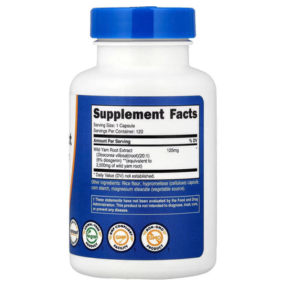 SEO-Optimized Product Title: Nutricost Wild Yam Root – 120 Capsules, 120 Servings, GMO-Free Herbal Supplement