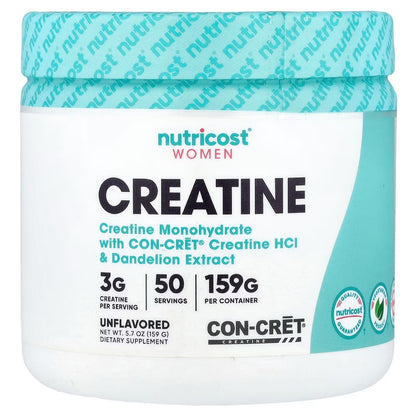 Nutricost Creatine Monohydrate Powder for Women – Unflavored, 100 Servings, Creatine Supplement