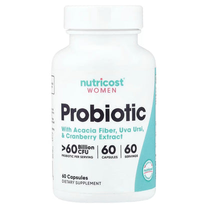 Nutricost Probiotic for Women 60 Billion CFU – 60 Capsules, Gluten-Free Women’s Probiotic Supplement