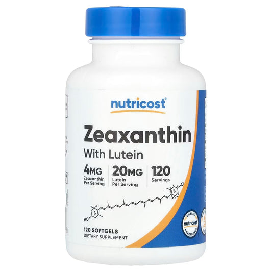 Nutricost Lutein & Zeaxanthin 20mg – 120 Softgels | Potent, Gluten-Free & GMO-Free