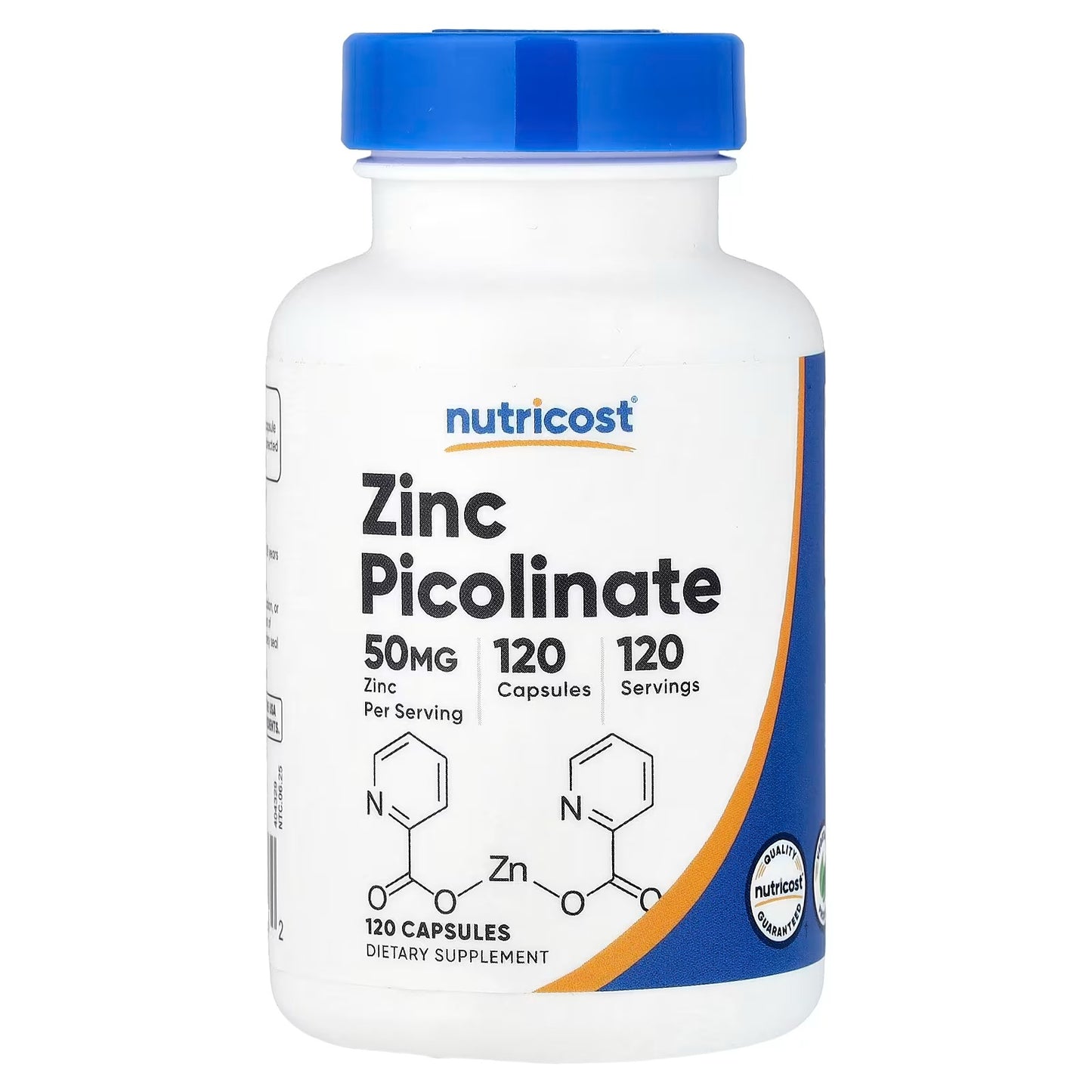 Nutricost Zinc Picolinate 50mg – 120 Vegetarian Capsules, Gluten-Free Zinc Supplement