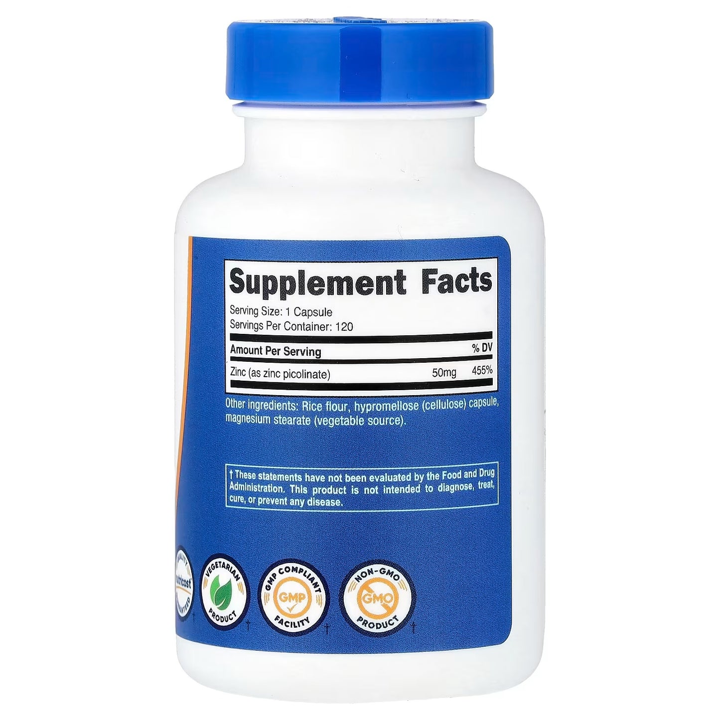 Nutricost Zinc Picolinate 50mg – 120 Vegetarian Capsules, Gluten-Free Zinc Supplement