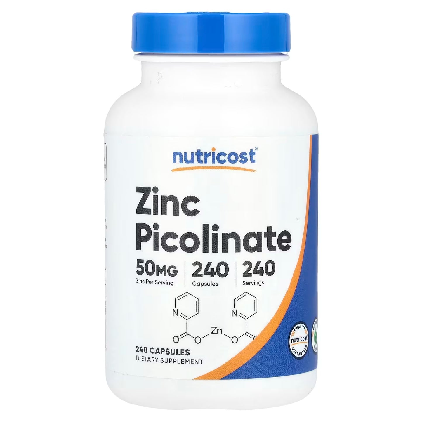 Nutricost Zinc Picolinate 50mg – 240 Vegetarian Capsules, Gluten-Free & GMO-Free