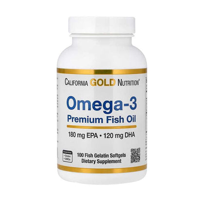 California Gold Nutrition Omega-3 Premium Fish Oil Fish Gelatin Softgels