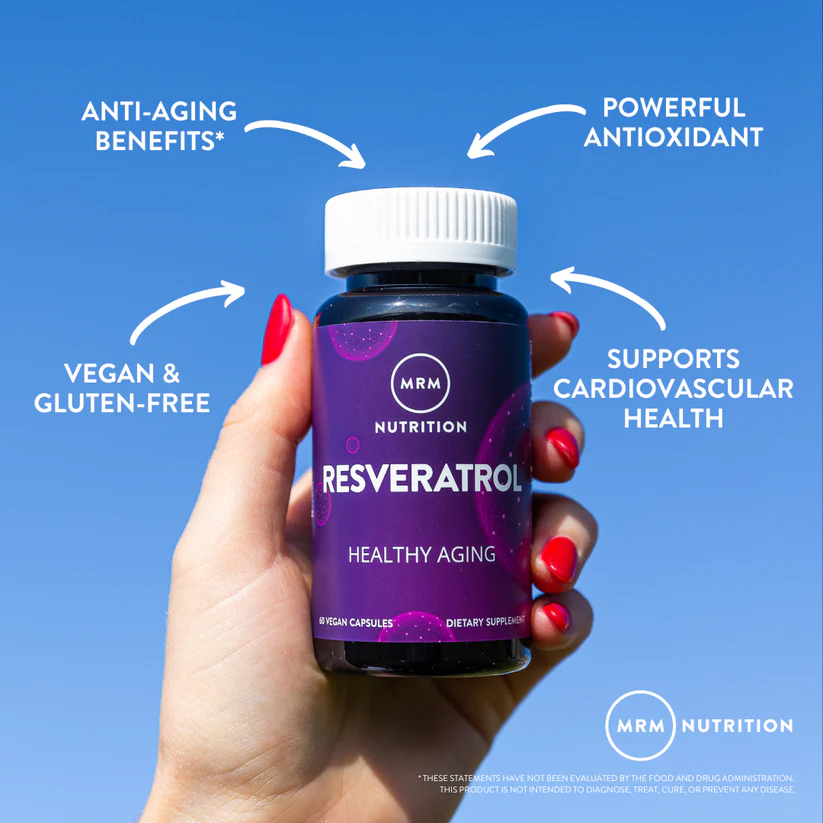 MRM Nutrition Resveratrol Healthy aging Antioxidant support 60 Vegan Capsules