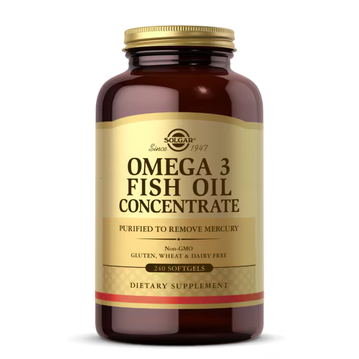 Solgar Omega 3 Fish Oil Concentrate Cardiovascular health Brain and eye health  Joint comfort Softgels
