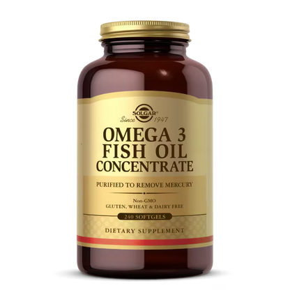 Solgar Omega 3 Fish Oil Concentrate Cardiovascular health Brain and eye health  Joint comfort Softgels